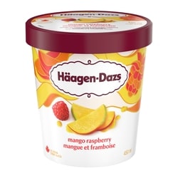 Haagen Dazs Mango Raspberry Ice Cream 450 ml, $1.55/100ml