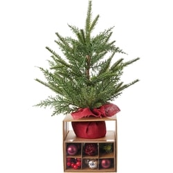 Life at Home Arbre de table pour les fêtes avec décorations, 18 po, rouge 1 ea, 19,00 $/1ch