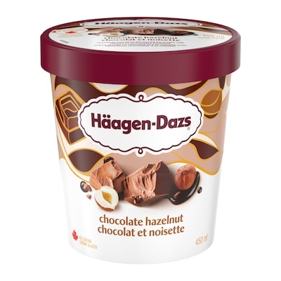 Häagen-Dazs Crème glacée chocolat et noisette 450 ml, 1,55 $/100ml