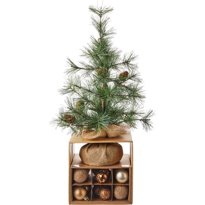 Life at Home Table Top Tree with Ornaments 18 in - Natural 1 ea, $19.00/1ea