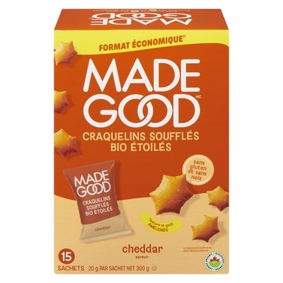 Made Good Craquelins soufflés en forme d'étoile arôme de cheddar 300 g, 4,33 $/100g