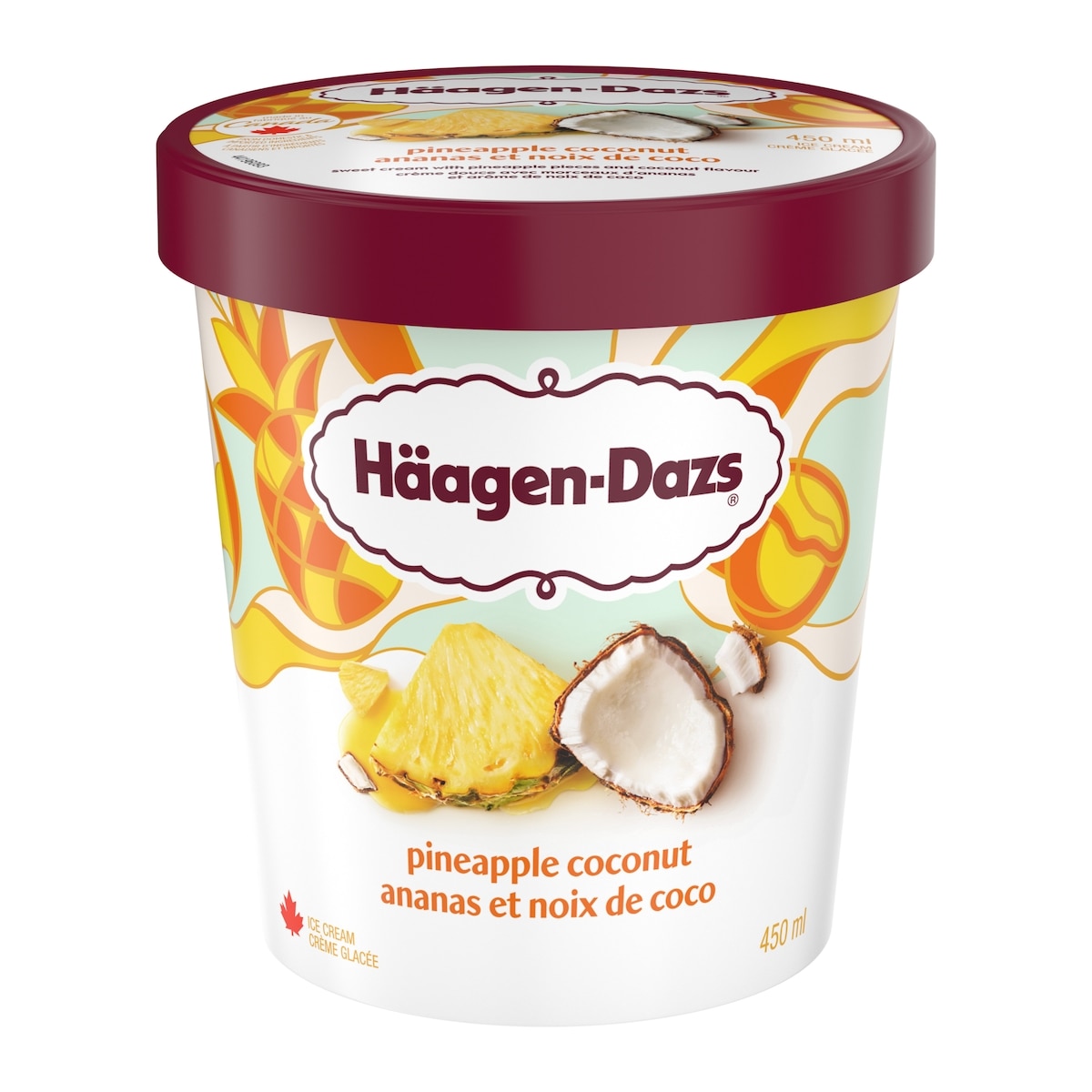 Haagen Dazs Pineapple Coconut Ice Cream 450 ml, $1.55/100ml