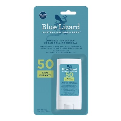 Blue Lizard Bâton de protection solaire minéral Enfants FPS 50 14 g, 128,50 $/100g