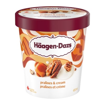 Haagen Dazs Pralines & Cream 450 ml, $1.55/100ml