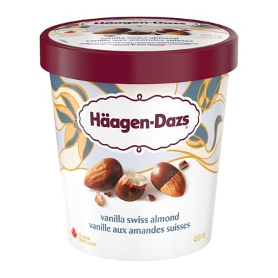 Häagen-Dazs Crème glacée md vanille aux amandes suisses 450 ml, 1,55 $/100ml
