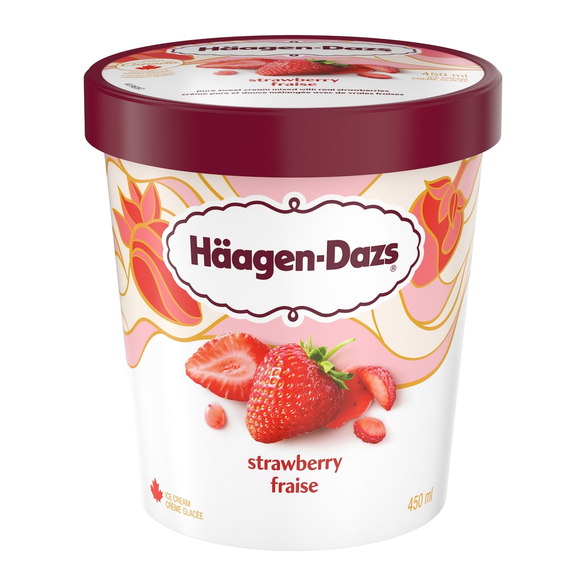 Häagen-Dazs Crème glacée md fraise 450 ml, 1,55 $/100ml