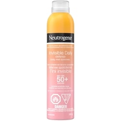 Neutrogena Invisible Daily Defense Body Sunscreen Spray, Broad Spectrum SPF 50, Oxybenzone-Free  Water-Resistant, Sun  Environmental Aggressor Protection, Antioxidant Complex 141 g, $12.77/100g