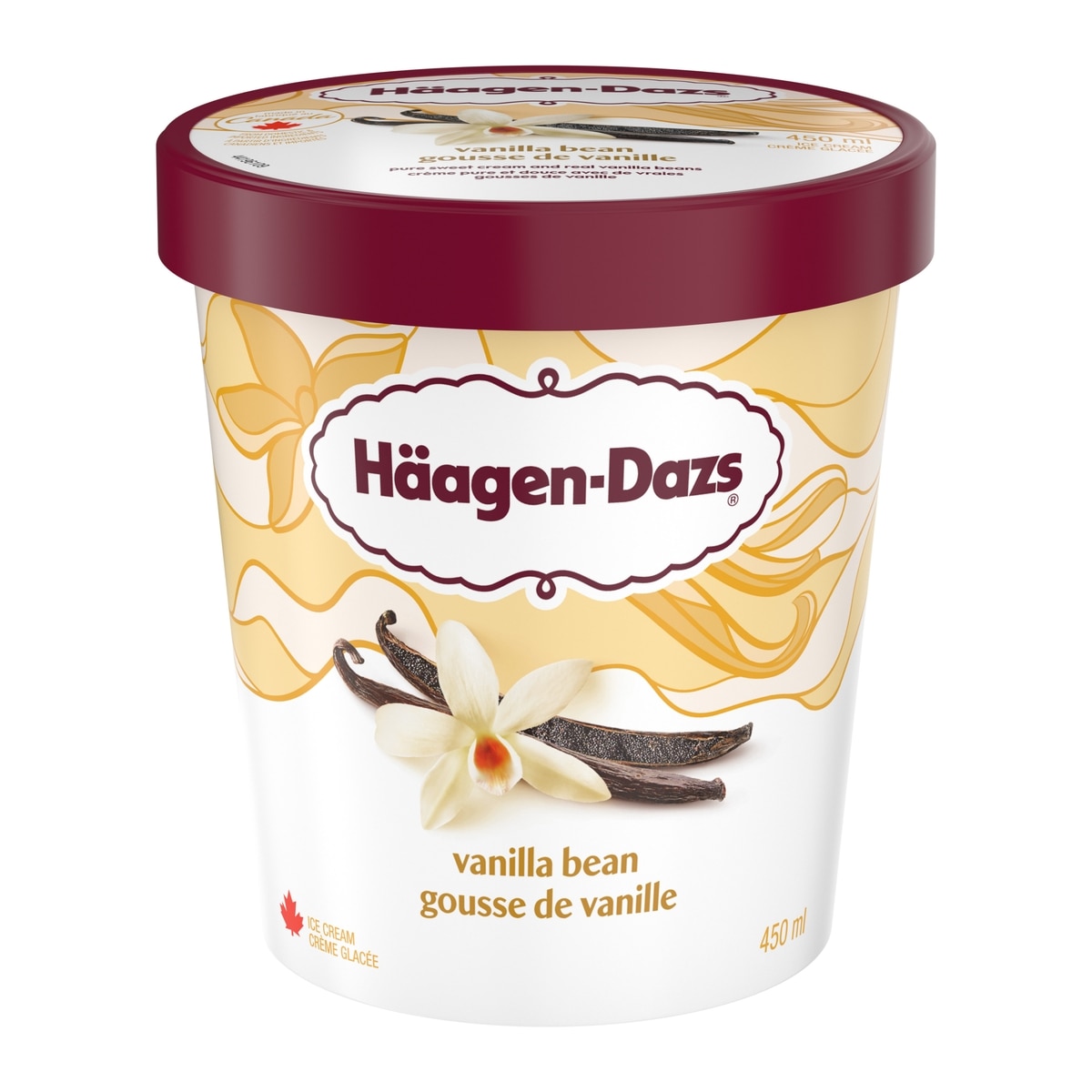 Häagen-Dazs Crème glacée gousse de vanille 450 ml, 1,55 $/100ml