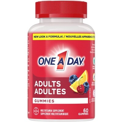 One A Day Gummies multivitamines pour adultes 60 ea, 0,21 $/1ch