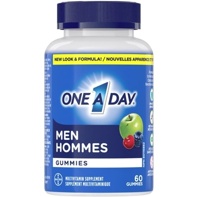 One A Day Gummies multivitamines pour hommes 60 ea, 0,21 $/1ch