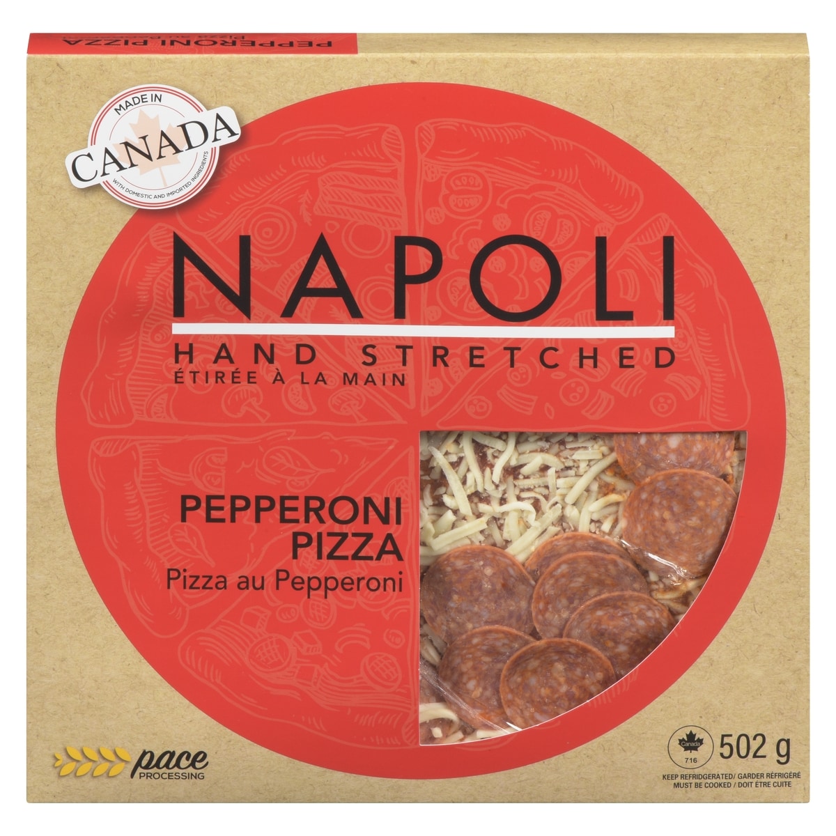 null Pepperoni Pizza Hand Stretched 502 g, $1.49/100g