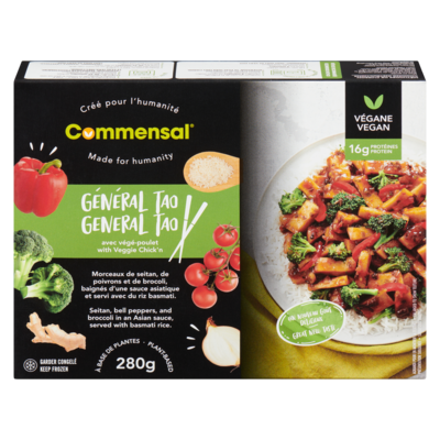 Commensal Gēnēral tao avec vēgē-poulet 280 g, 2,14 $/100g