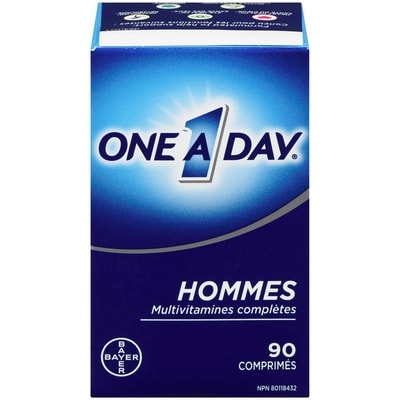 One A Day Gummies multivitamines pour hommes, comprimés 90 ea, 0,13 $/1ch