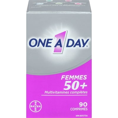 One A Day Multivitamines pour femmes de 50 ans et plus, comprimés 90 ea, 0,13 $/1ch
