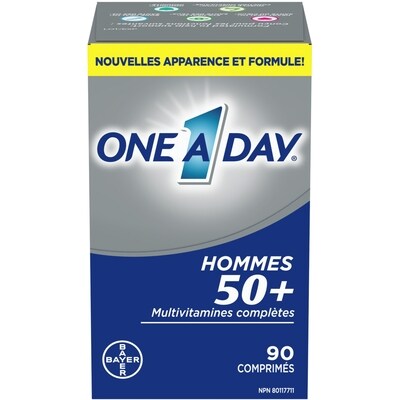 One A Day Multivitamines pour hommes de 50 ans et plus, comprimés 90 ea, 0,13 $/1ch
