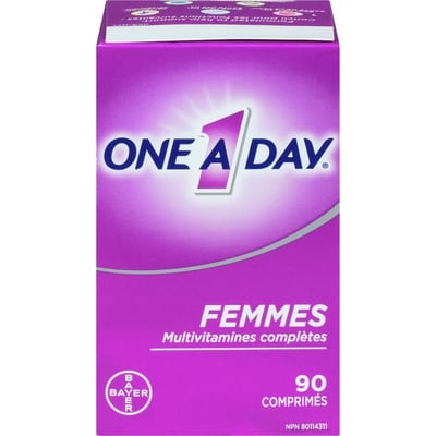 One A Day Multivitamines pour femmes, comprimés 90 ea, 0,13 $/1ch