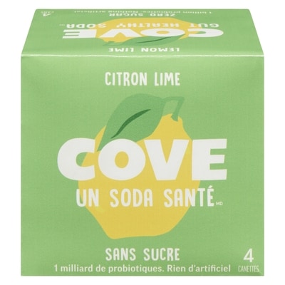 COVE Un soda santé citron lime 4x355.0 ml, 0,56 $/100ml