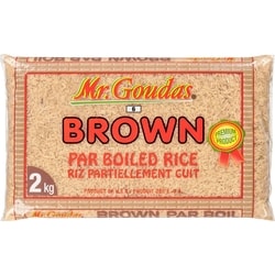 Mr Goudas Par Boiled Rice Brown 2 kg, $0.32/100g