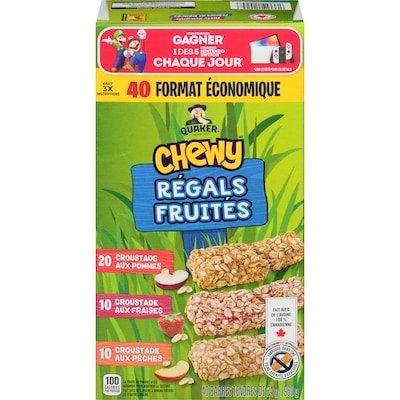 Quaker Chewy régals fruités format économique 960 g, 1,77 $/100g
