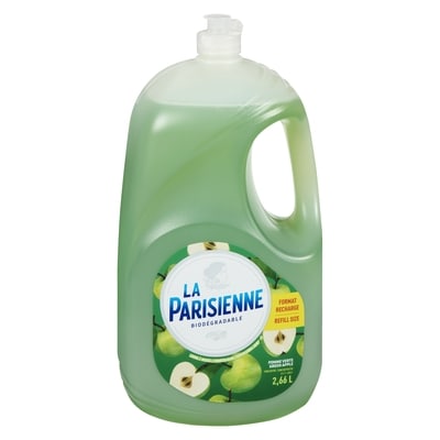 La Parisienne Biodegradable Dishwashing Liquid Green Apple Refill Size 2.66 l, $0.39/100ml