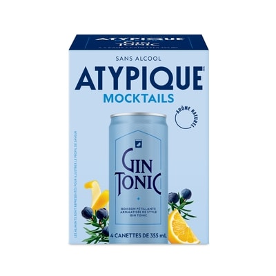Atypique Cocktail sans alcool gin & tonic 4x355.0 ml, 0,63 $/100ml