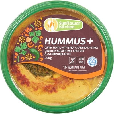 Sunflower Kitchen Hummus Curry Lentil With Spicy Cilantro Chutney 300 g, $2.66/100g