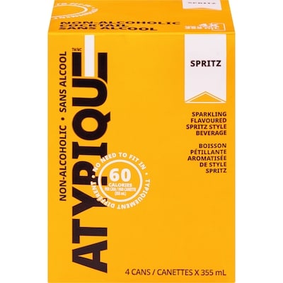 Atypique Non-Alcoholic Cocktail Spritz 4x355.0 ml, $0.70/100ml
