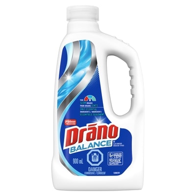 Drano équilibre débouche-tuyaux et nettoyant de drains 900 ml, 1,05 $/100ml