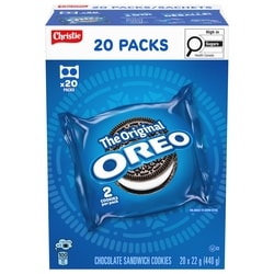 OREO Chocolate Sandwich Cookies, Original Snack Packs, School Snacks
