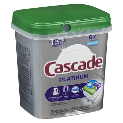 Cascade Platinum Dishwasher Detergent, Fresh Scent, 67 Pieces 67 ea, $0.30/1ea