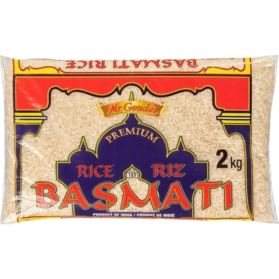 Mr Goudas Rice Basmati 2 kg, $0.38/100g