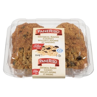 PaneRiso Biscuits avoine et raisins sans gluten 350 g, 2,00 $/100g