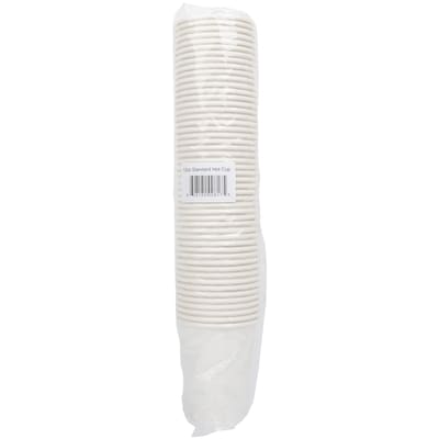 Emballage écologique Gobelet Chaud En Papier 12Oz Blanc 50 ea, 0,12 $/1ch