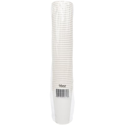 Emballage écologique Gobelet Chaud En Papier 16 Oz Blanc 50 ea, 0,14 $/1ch