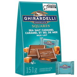 Ghirardelli Sachet Carrés de chocolat au lait au caramel et sel de mer 151 g, 7,28 $/100g