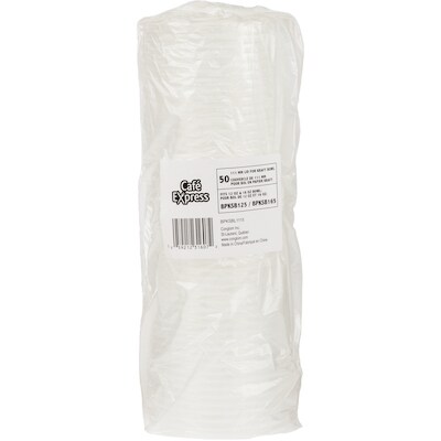 null Couvercles en PP de 111mm pour bol Kraft 50/Pqt 50 ea, 0,09 $/1ch