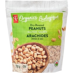 PC Biologique Arachides rôties à sec, salées 700 g, 1,57 $/100g