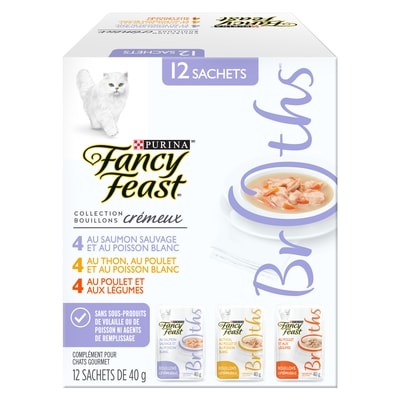 Purina Fancy Feast bouillons crémeux gâteries pour chats collection emballage assorti 480 g, 3,54 $/100g