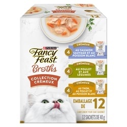 Purina Fancy Feast bouillons crémeux gâteries pour chats collection emballage assorti 480 g, 3,54 $/100g