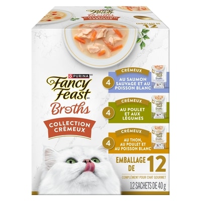 Purina Fancy Feast bouillons crémeux gâteries pour chats collection emballage assorti 480 g, 3,54 $/100g