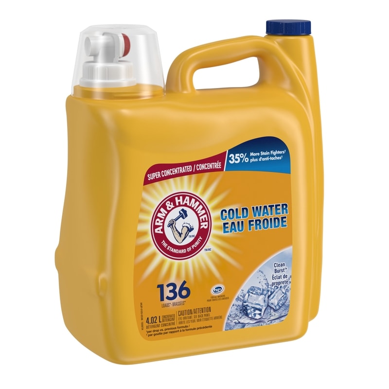 Cold Water Laundry Detergent Liquid Soap, Clean Burst, 136 Loads