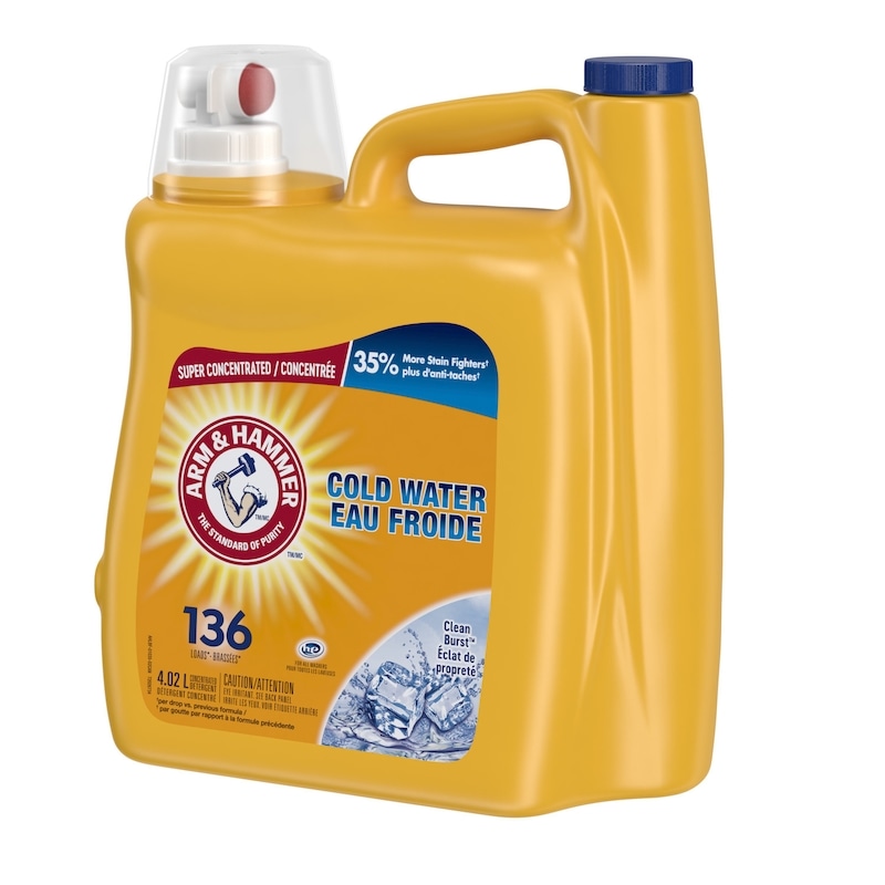 Cold Water Laundry Detergent Liquid Soap, Clean Burst, 136 Loads