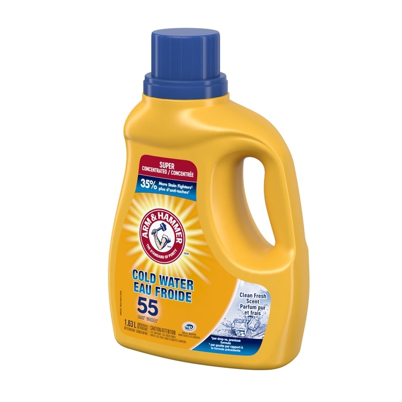 Cold Water Laundry Detergent Liquid Soap, Clean Fresh Scent, 55 Loads