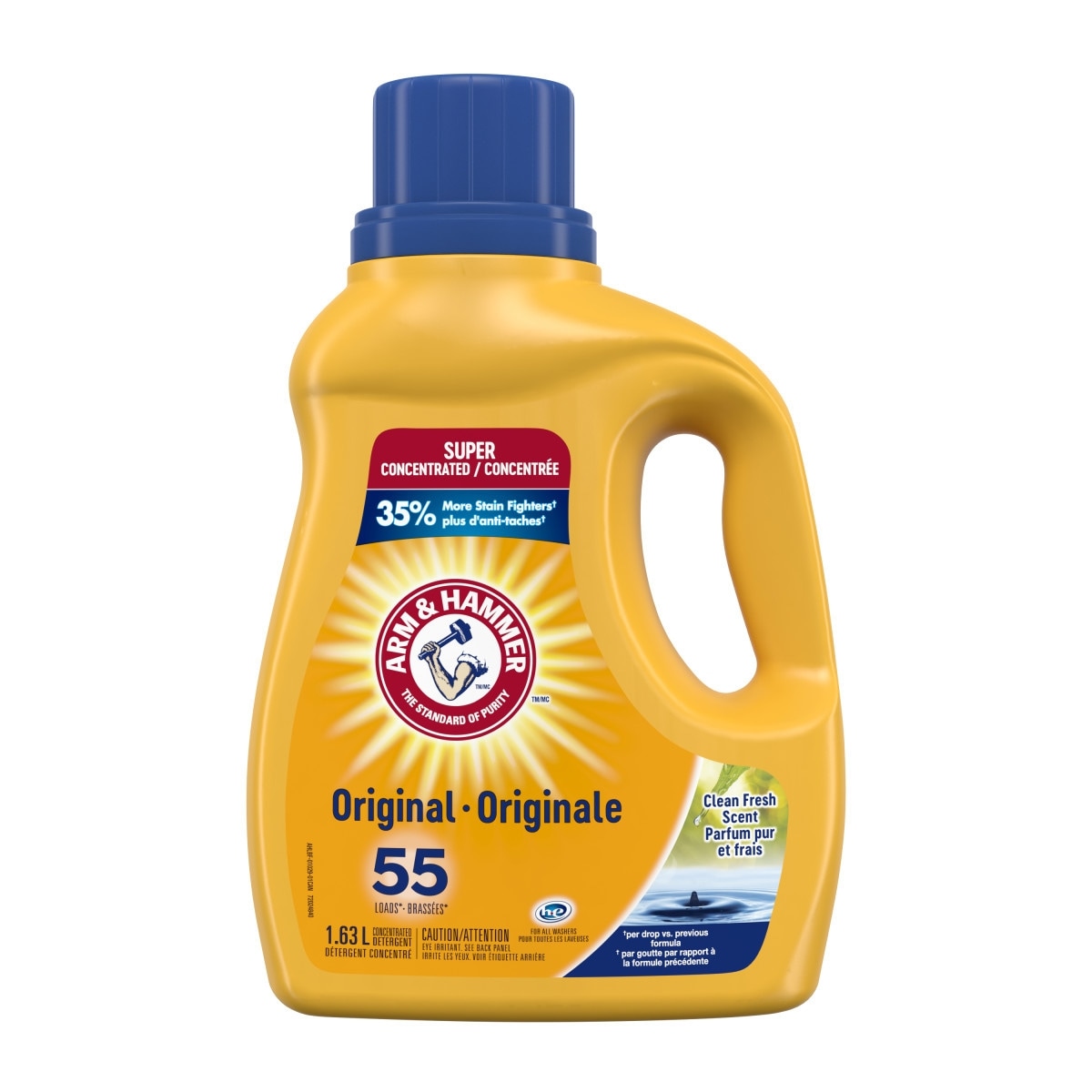 Arm & Hammer Laundry Detergent Liquid Soap, Clean Fresh Scent, 55 Loads 1.63 l, $0.52/100ml
