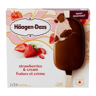 Haagen Dazs Strawberries and Cream Ice Cream Bars 216 ml, $3.24/100ml