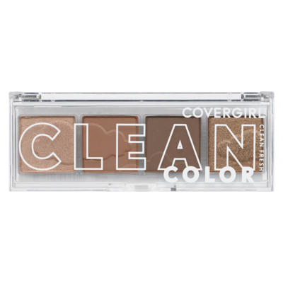 Clean Fresh Clean Colour Quad, Clean And Vegan Formula Without Talc, Mineral Oil, Paraben And Fragrance, Highly Pigmented Eyeshadow Golden Toffee - 262
