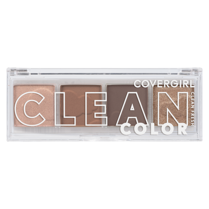 Clean Fresh Clean Colour Quad, Clean And Vegan Formula Without Talc, Mineral Oil, Paraben And Fragrance, Highly Pigmented Eyeshadow Golden Toffee - 262