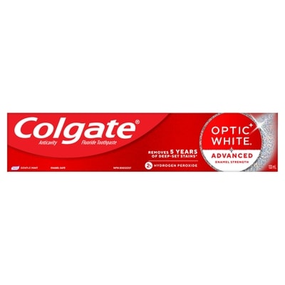 Colgate Optic White Anticavity Fluoride Toothpaste Advanced 133 ml, $5.63/100ml