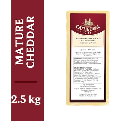 CATHEDRAL CITY CHEESE Mature Cheddar Cheese $35.90/1kg $16.29/1lb