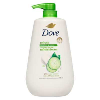 Dove Nettoyant Corporel Rafraîchissant Concombre et Thé Vert 905 ml, 1,88 $/100ml